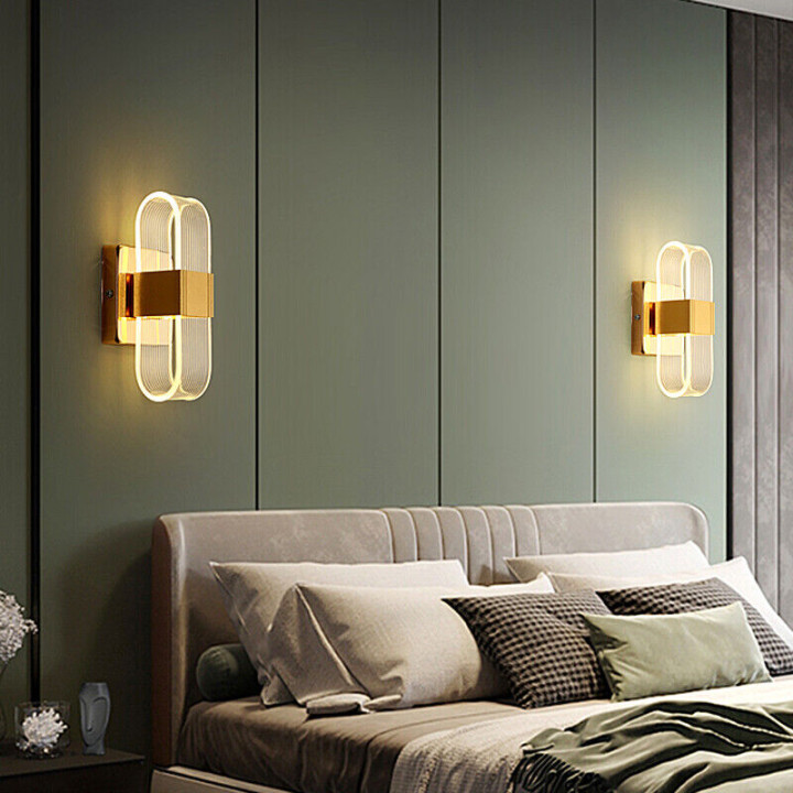 LED Wall Light Indoor Gold Wall Sconce Bedroom Wall Lamp Lobby