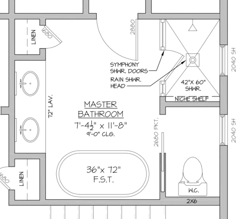 Light & Bright Main Bathroom Design