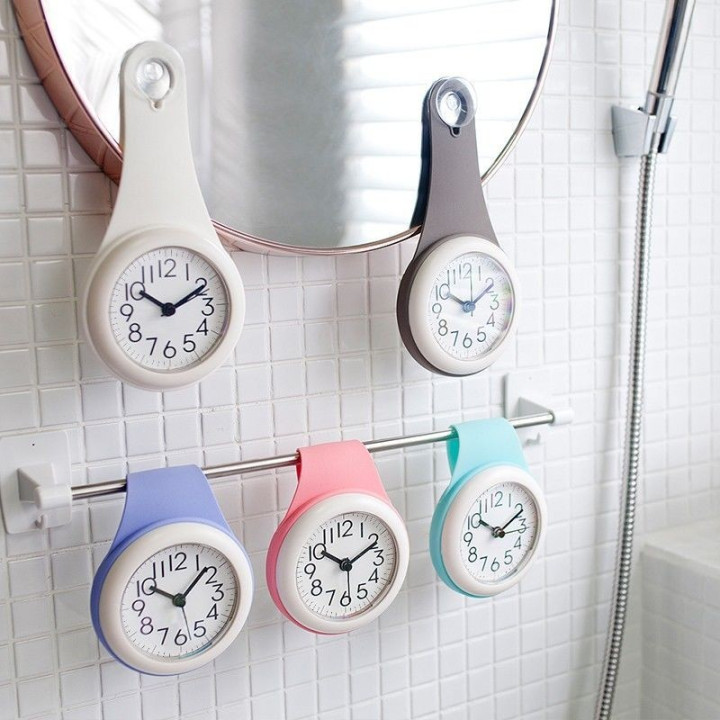 Luminous Waterproof Small Wall Clock Bathroom Toilet Mute Kitchen Wall  Watch Clock Moisture-Proof Oil-Proof Wall Clock