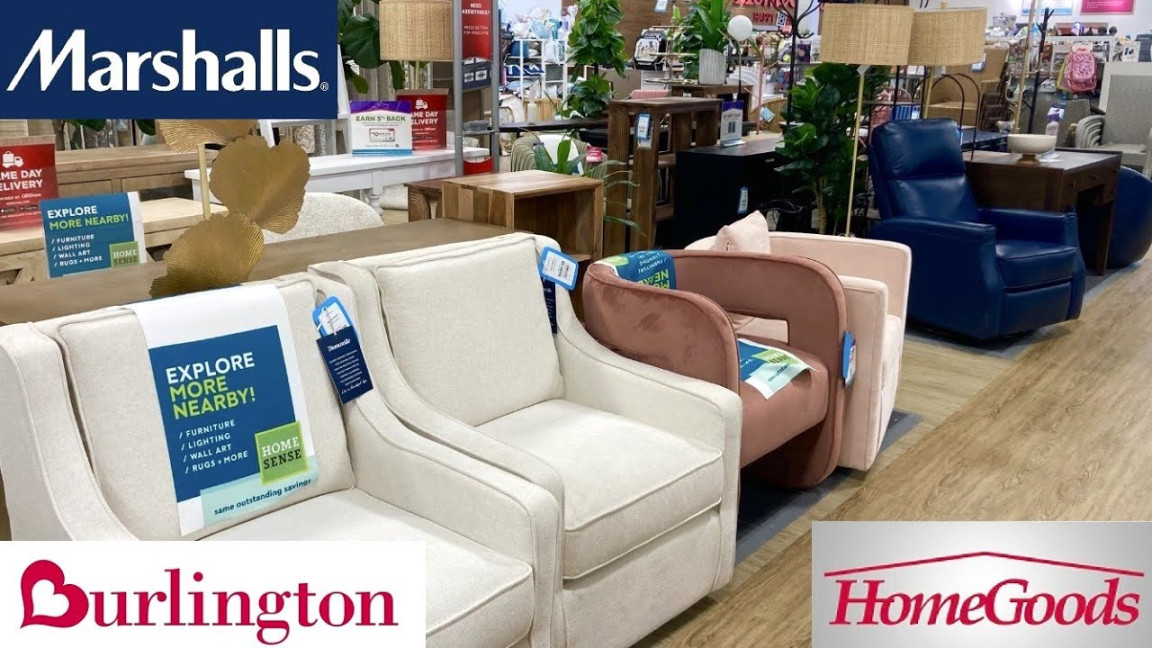 MARSHALLS HOMEGOODS BURLINGTON FURNITURE CHAIRS HOME DECOR SHOP WITH ME  SHOPPING STORE WALK THROUGH