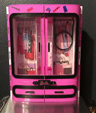 Mattel Barbie Wardrobe Ultimate Closet Carrying Case Pink Vintage  eBay