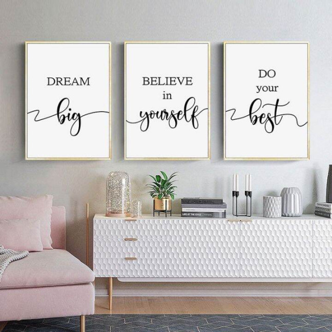 Minimalist Inspiring Quotes Canvas Poster Modern Simple Wall