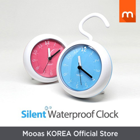 mooas Silent Waterproof Clock / bathroom clock / wall clock / home interior