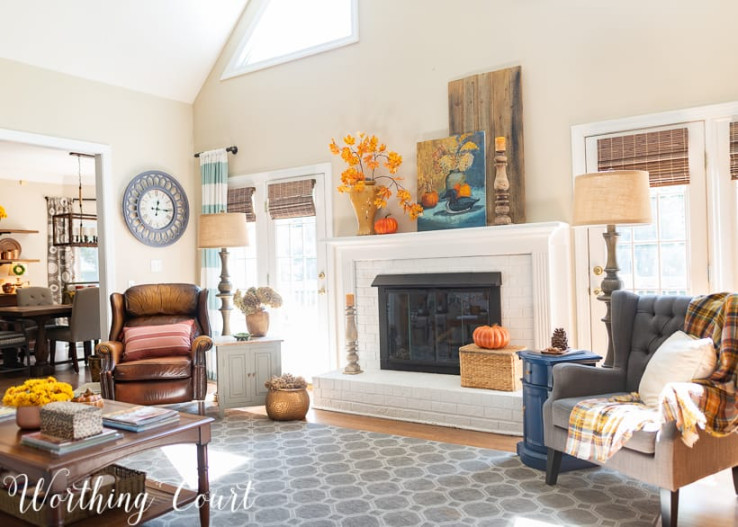 My Family Room Decorated For Fall + A Video Tour  Worthing Court