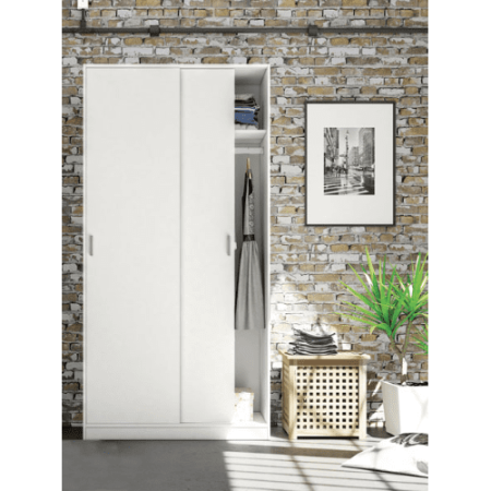 Mytre cm Wide Space-Saving Narrow Wardrobe - Online Outlet