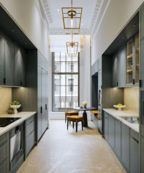 Narrow kitchen ideas:  ways to maximize space and interest