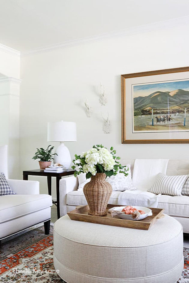 Neutral Summer Styling Living Room Home Tour - Thistle Key Lane