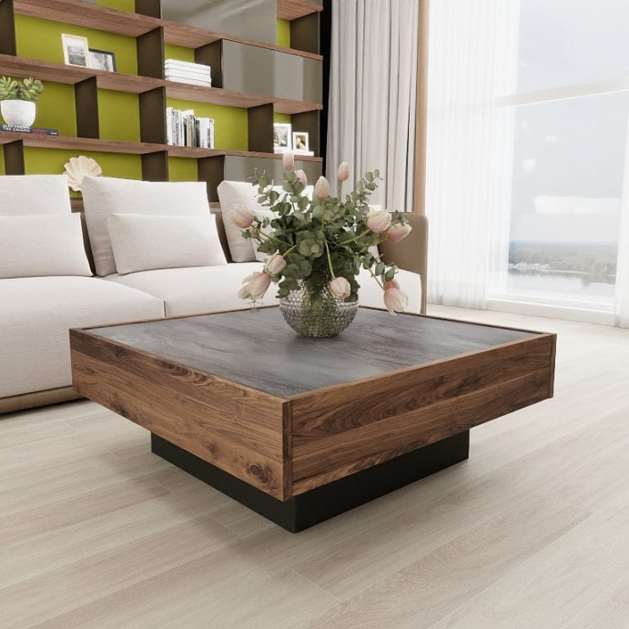 Norya Solid Wood Custom Square Coffee Table - American Walnut (NZFT)