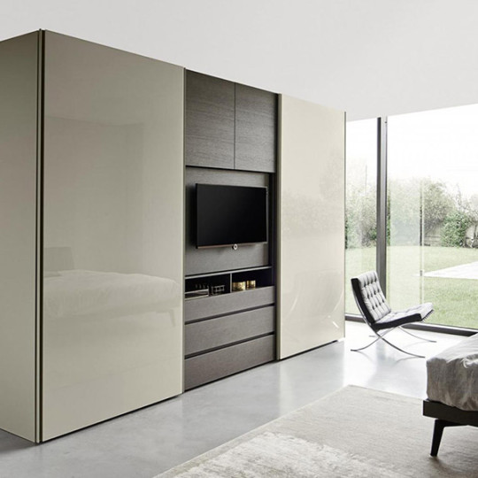 Odeon Wardrobe with TV unit  Belvisi Furniture