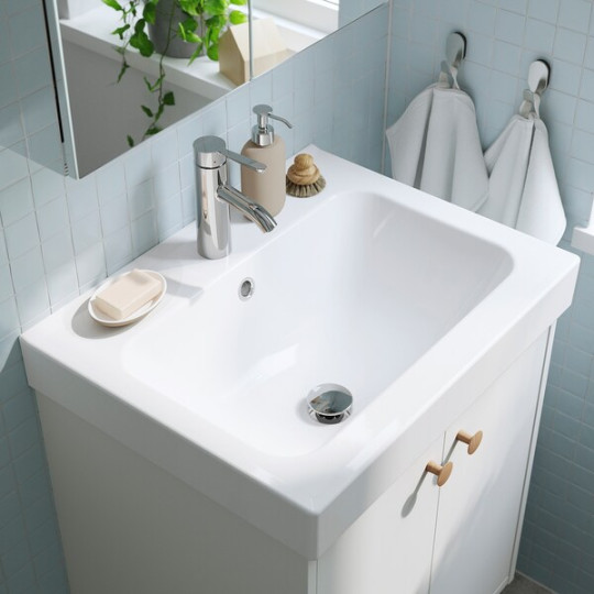 ORRSJÖN Deep wash-basin with water trap - white x cm