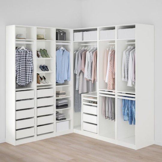 PAX corner wardrobe, white, /x cm - IKEA