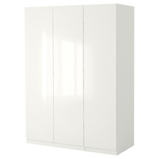 PAX / FARDAL wardrobe, white/high-gloss/white, xx cm - IKEA