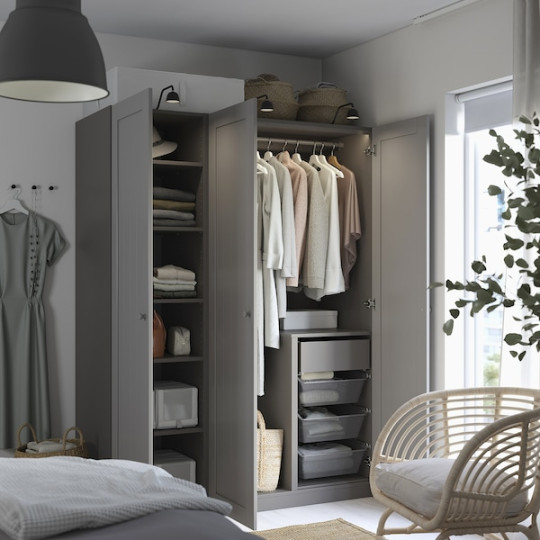 PAX / GULLABERG wardrobe combination, dark grey/grey, xx