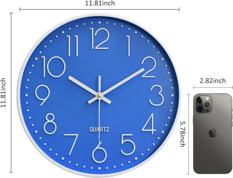 Preciser Large Digital Wall Clock  Inch Simple Silent Wall Clocks  Decorative Clock for Bathroom, Living Room, Kitchen, Classroom, Office Easy  to