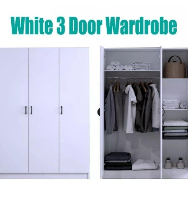 Promo Clearance left  -  I  Door Wenge I White Wardrobe