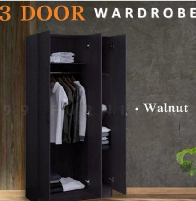 PROMO Left  each - CLEARANCE STOCK Free Assemble  Door Walnut White  Wardrobe