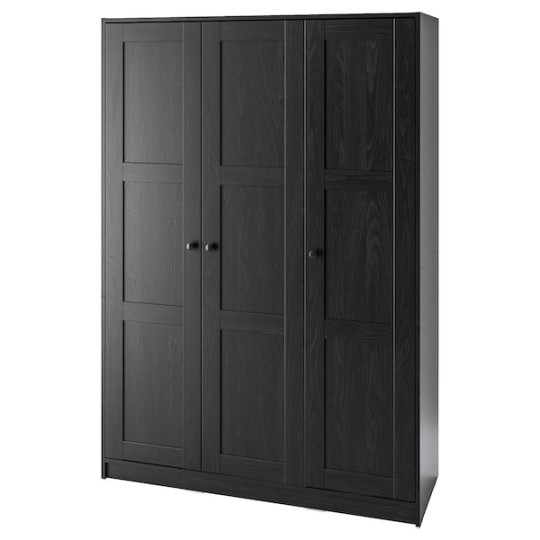 RAKKESTAD wardrobe with  doors, black-brown, x cm - IKEA