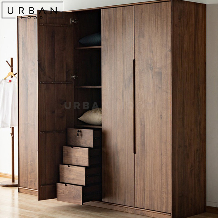 SALA Rustic Solid Wood Wardrobe -  doors L x W x 0H