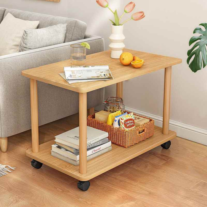 [SG STOCK] Living room small table sofa small coffee table simple side a  few bedside table table shelf rental house mobile bedroom