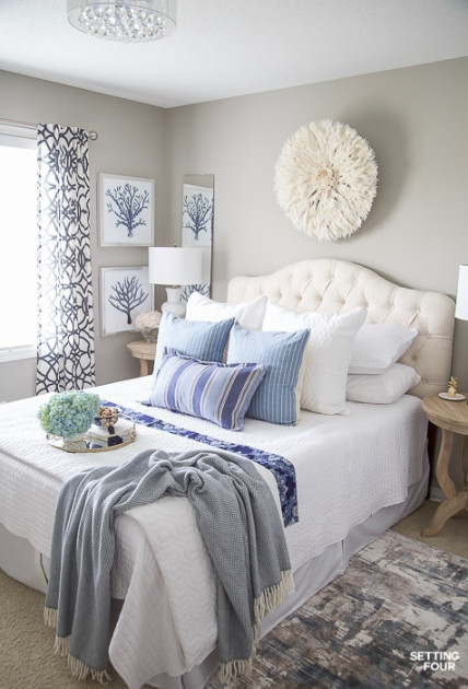 Simple Summer Bedroom Decorating Ideas - Setting For Four Interiors