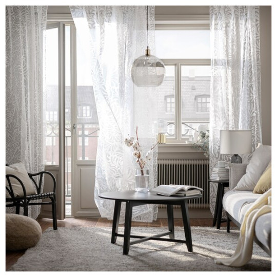 SKÄREFLY sheer curtains,  pair, white, 45x cm - IKEA