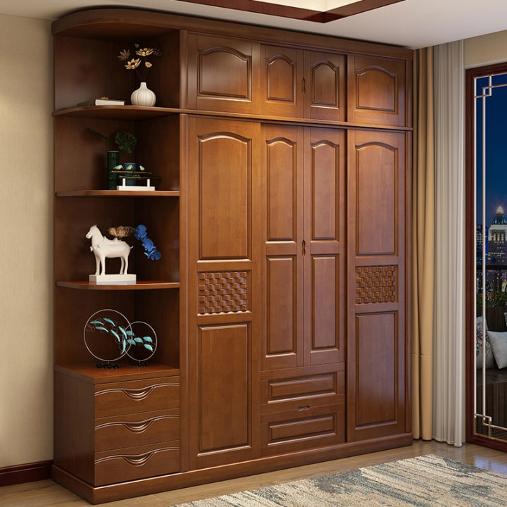 Solid Wood Wardrobe Singapore  Natural Wood  Durable