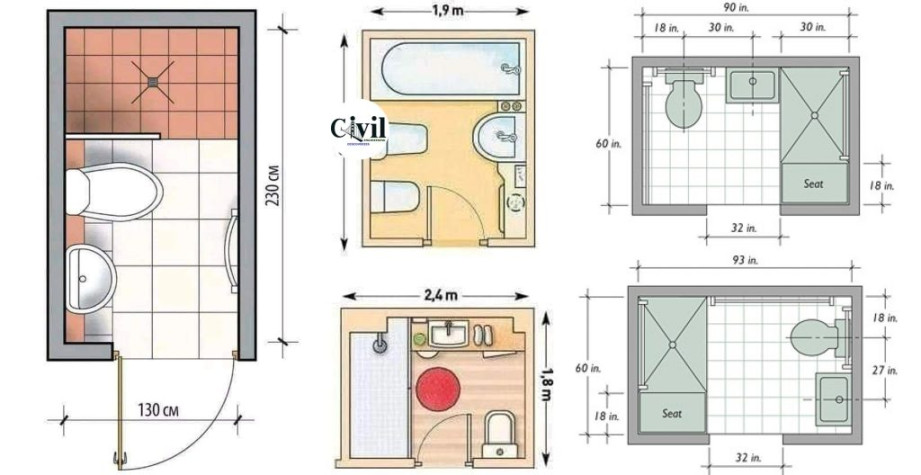 Standard Bathroom Dimensions  Engineering Discoveries