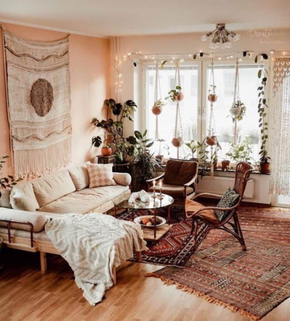 Super Cozy Boho Living Room Ideas You