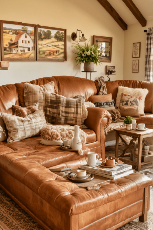 Tan Leather Couch Living Room Ideas – The Crafty Hacks