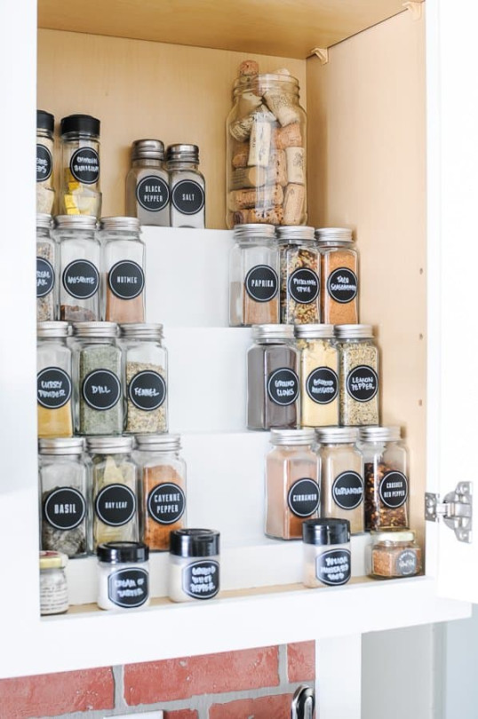 The Best DIY Hack for Organizing Spices in a Cabinet - Joyful