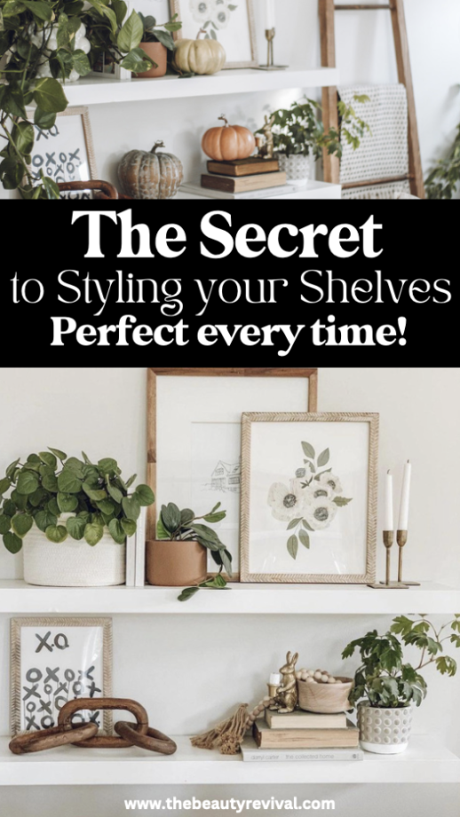 The Secret to Styling Shelves and Bookcases : An Easy Trick!