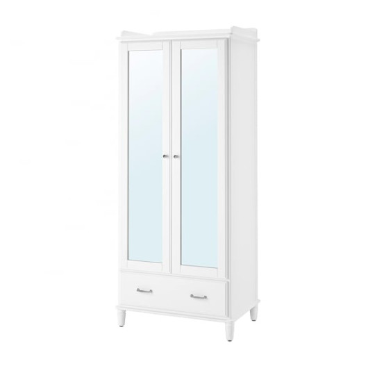 TYSSEDAL wardrobe, white/mirror glass, xx cm - IKEA