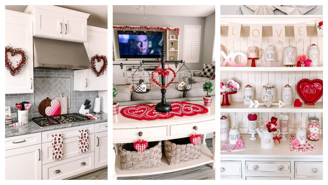 VALENTINES HOME TOUR  VALENTINES DAY DECOR