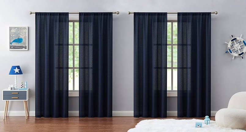 VCNY Home Hopscotch - Room Darkening Curtains, Waffle Weave