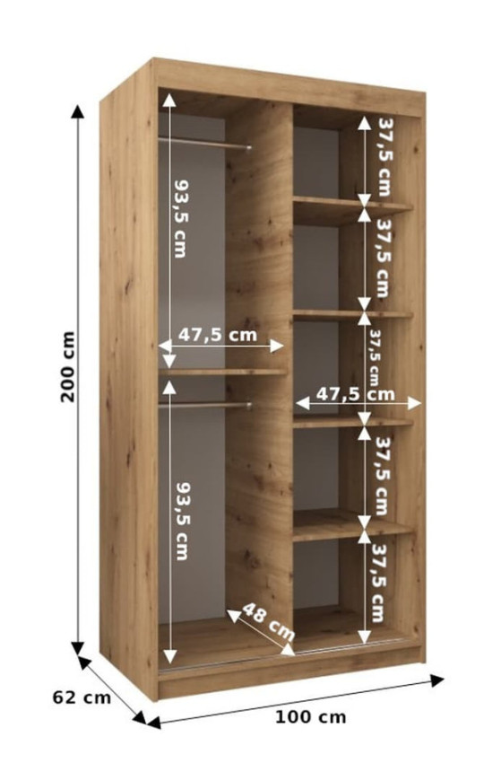 Verona  Sliding Door Wardrobe cm