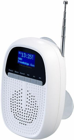 VR-Radio Duschradio: Badezimmer-Akku-Radio mit DAB+/FM, Bluetooth,  Freisprech-Funktion,  W: Amazon