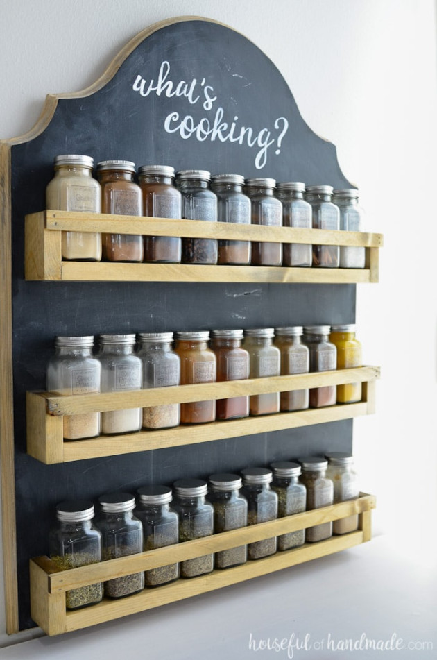 Wooden Spice Rack Build Plans - Houseful of Handmade