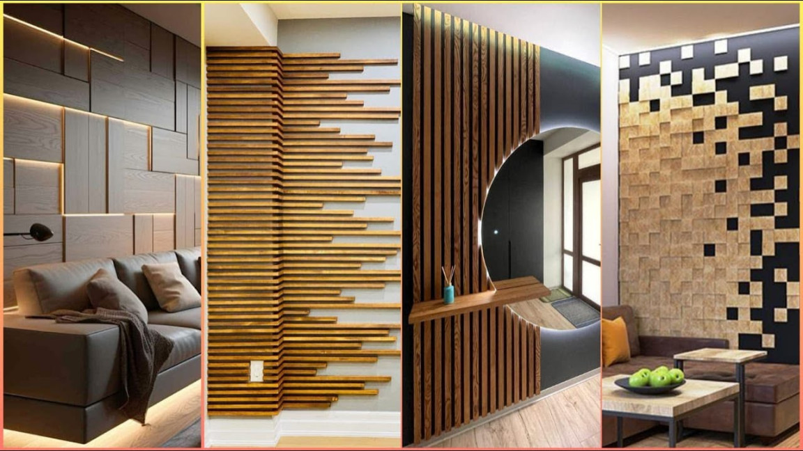 Wooden Wall Design for Living room  Modern Wall Panels Interior  Wall Design Home Decor