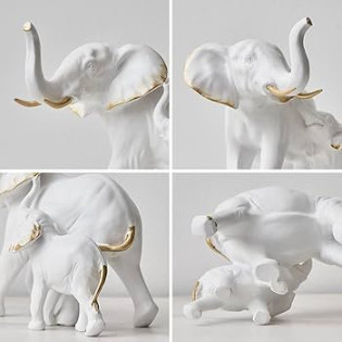 XINXUAN Elephant Statues Home Decor, Elephant Decor Brings Good Luck,  Bookshelf Decor, Living Room Decorations, TV Stand Decor, Elephant  Figurines,