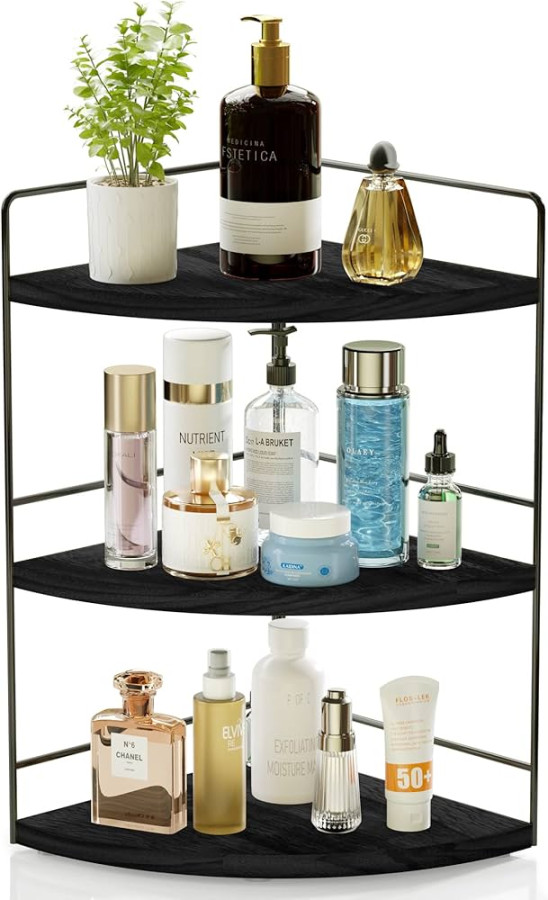 ZGO -Tier Bathroom Organizer Countertop, Corner Bathroom Counter  Organizer, Makeup Organizer for Vanity Skincare Organizers and Storage,  Bathroom